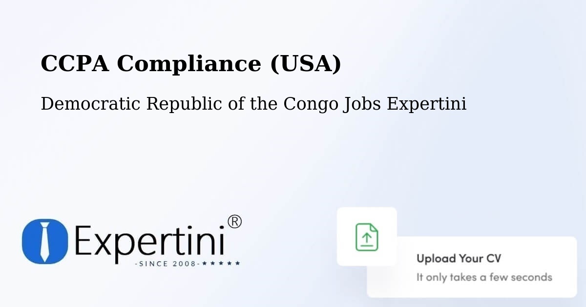 CCPA Privacy Rights & Compliance Notice – Nioki - Democratic Republic of the Congo Jobs Expertini